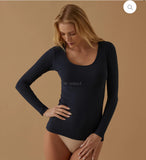 MAGLIA A SCOLLO LOLLO IN COTONE ELASTICIZZATO  4056