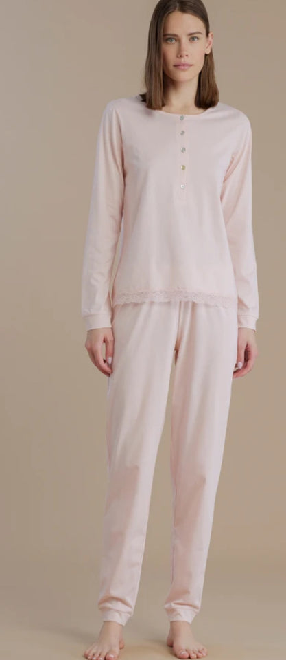 Pigiama donna lungo noidinotte tinta unita 3 bott 9101/9102/9103 9481