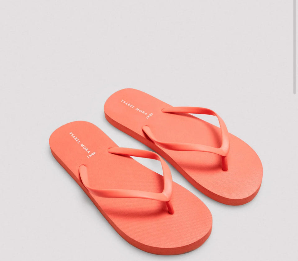 Infradito basic da spiaggia color corallo e tiffany tinta unita 86194 86290 i
