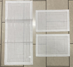 Tris Centri Puro lino con Orlo Giorno - Eleganti