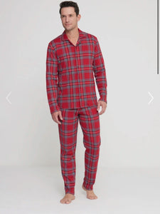 Pigiama Tartan noidinotte Famiglia Rosso