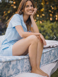 Pigiama donna corto noidinotte aperto con collo 9126 9127 / 9128 / 9129 9597
