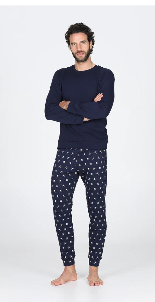 Pigiama julipet fantasia pantalone caldo cotone galbiate