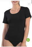 MAGLIA MEZZA MANICA DONNA GIROCOLLO BORDO RASO 100% COTONE CALDO INTERLOCK 292 op-11