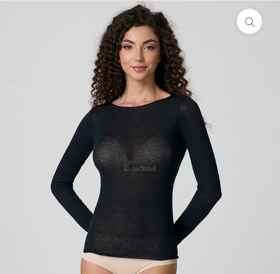Manica lunga girocollo cashmere jadea 4064