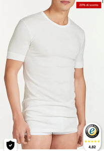 T-shirt girocollo pura lana ragno merino