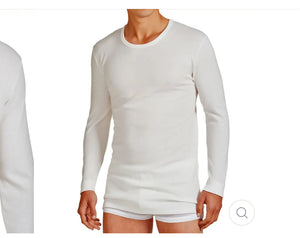 MAGLIA UOMO A MANICA LUNGA IN LANA E COTONE SINTONIA DI RAGNO