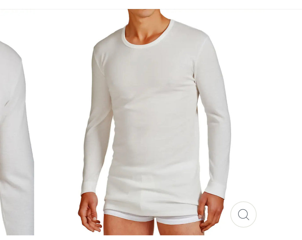 MAGLIA UOMO A MANICA LUNGA IN LANA E COTONE SINTONIA DI RAGNO