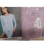 Pigiama tinta unita donna oronero cotone 100%