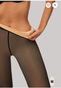 Leggings termico effetto velato 190den Y.mora