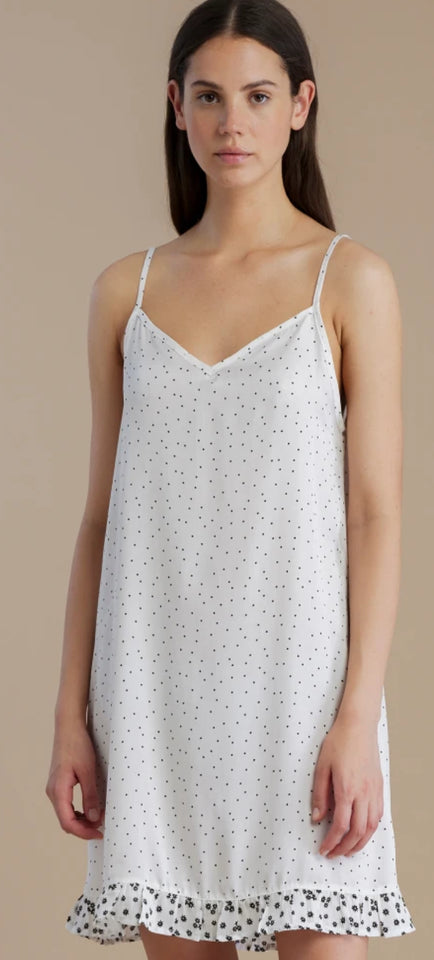 Camicia da notte viscosa noidinotte bretellina 3251