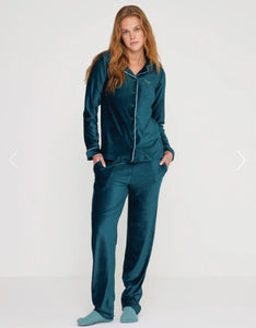 Pigiama aperto donna ciniglia 9330 noidinotte