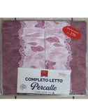 C.lenzuola percalle fiorato 2 posti MAXI 270