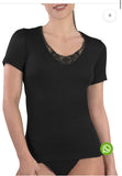 MAGLIA MEZZA MANICA DONNA GIROCOLLO 100% COTONE CALDO 300 247 macrame