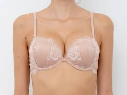 Reggiseno my double lormar imbottito di pizzo sfoderato