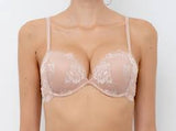 Reggiseno my double lormar imbottito di pizzo sfoderato