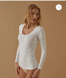 MAGLIA A SCOLLO LOLLO IN COTONE ELASTICIZZATO  4056