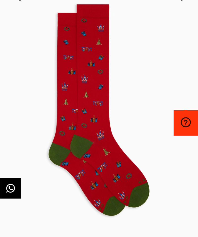 Calzino gallo lungo natale fantasia AP4264