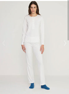 Pigiama donna jersey invernale 4 bottoni tinta unita  8897 9296 9297 9298 9300 9299