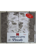 C.lenzuola percalle fiorato 2 posti MAXI 270