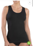 CANOTTA SPALLA LARGA DONNA GIROCOLLO BORDO RASO 100% COTONE CALDO INTERLOCK 291 0P-10