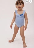 Costume da bagno per neonato a nido d'ape a quadretti rosa intero 97067 97049 97081