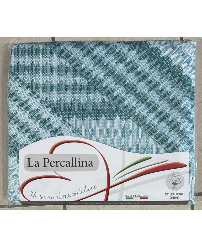 C.lenzuola percalle geometrico 2 posti MAXI 270