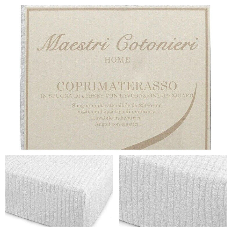 Coprimaterasso maxi maestri cotonieri 200x200+30 cm di bordo