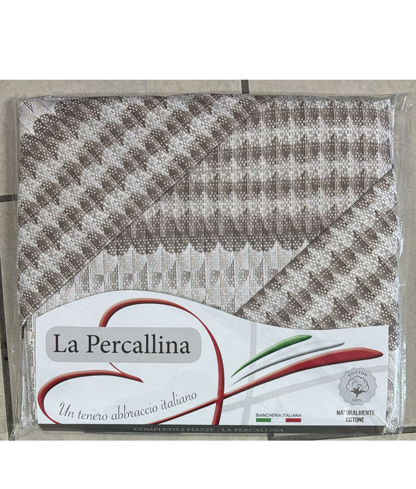 C.lenzuola percalle geometrico 2 posti MAXI 270
