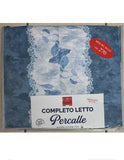 C.lenzuola percalle fiorato 2 posti MAXI 270