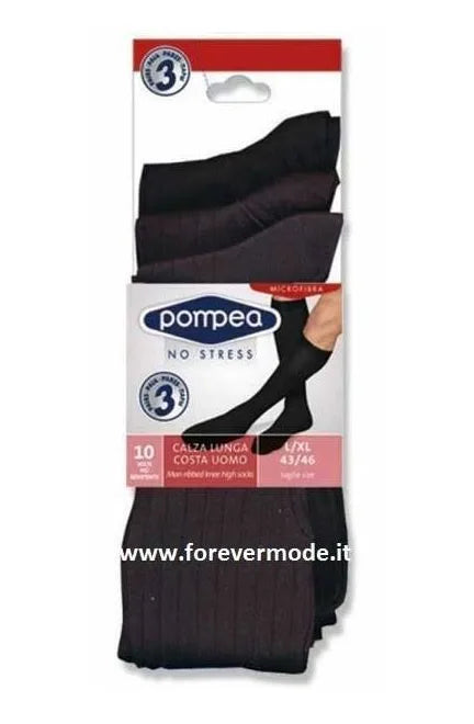 Calzino microfibra pompea lungo e corto a tris piquet 063