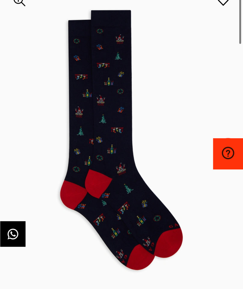 Calzino gallo lungo natale fantasia AP4264