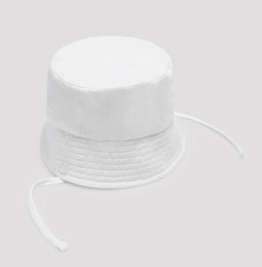 Cappello da spiaggia per bebè in cotone bianco con tesa dritta 97557 97554 97551