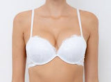Reggiseno my double lormar imbottito di pizzo sfoderato