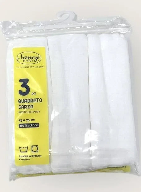 Quadrato di garza neonato Nancy Baby – Cotone delicato multiuso 515