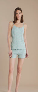 Completo Pigiama Donna in Costina – Canotta + Shorts Estivo | Fresco e Comodo 9039