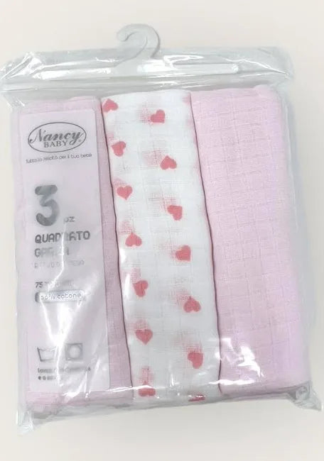 Quadrato di garza neonato Nancy Baby – Cotone delicato multiuso 515