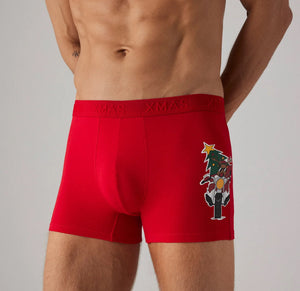 Boxer con disegno natalizio rosso 20338