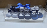 Set 3 Paia Calzini Neonato Ellepi – Cotone Morbido, Colori Rosa, Blu e Ricamato