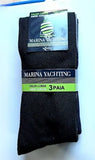 Calzino caldo cotone marina yachting tinta unita