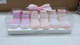 Set 3 Paia Calzini Neonato Ellepi – Cotone Morbido, Colori Rosa, Blu e Ricamato