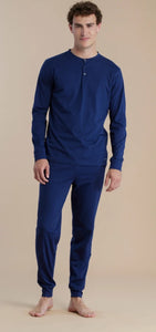 Pigiama noidinotte uomo lungo 3029 3030 tinta unita 3230