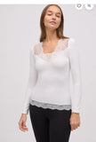 Maglietta manica lunga Pizzo a v Ysabel mora 70033 termica