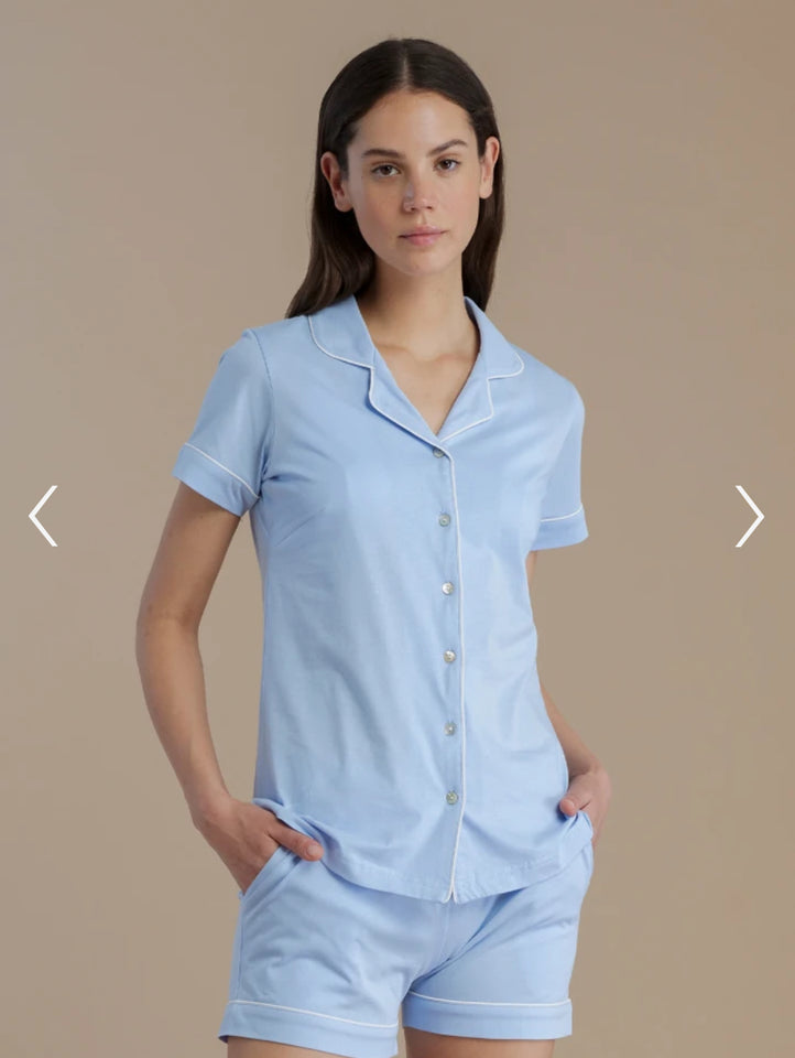 Pigiama donna corto noidinotte aperto con collo 9126 9127 / 9128 / 9129 9597