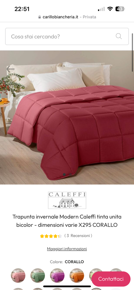 Trapunta Caleffi modern 1 posto