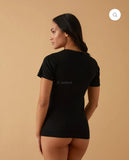 T-SHIRT CON PROFILO IN RASO cotone Jadea 9005