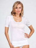 T-shirt bordo raso donna filo di scozia speroni 537